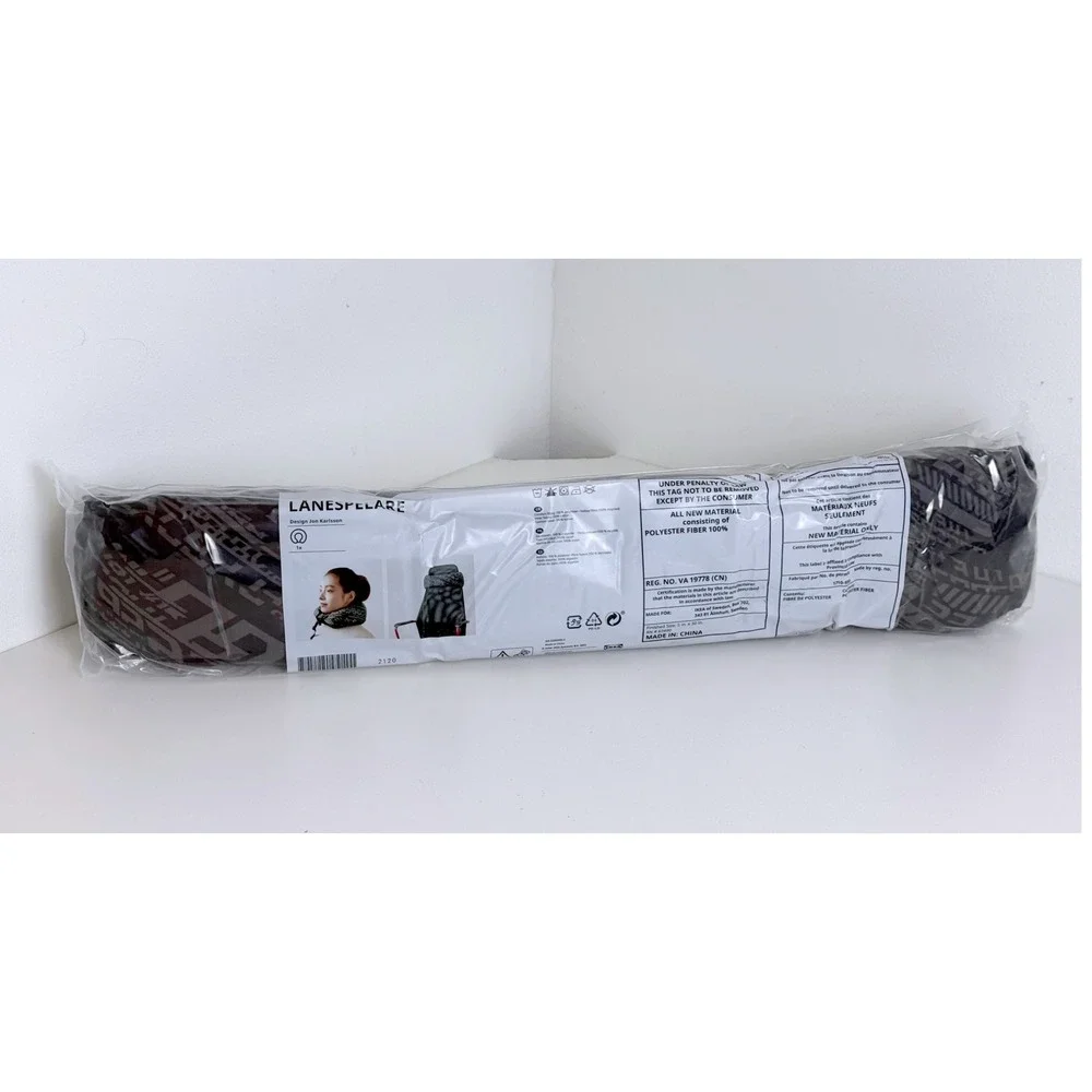 IKEA LANESPELARE Neck Pillow Gaming Travel Support Black Grey 305.078.56 NEW